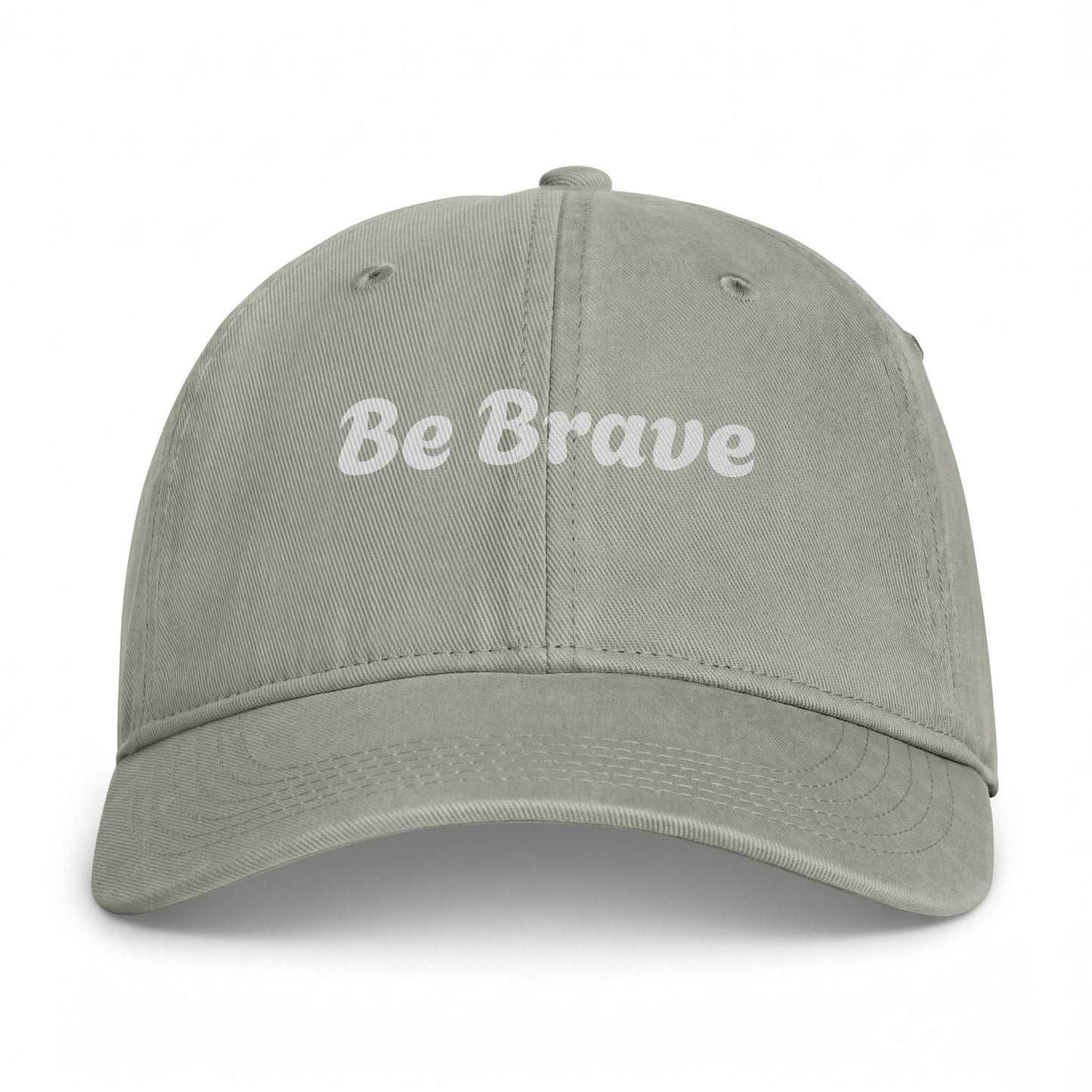 Be Brave Embroidered Washed Baseball Cap