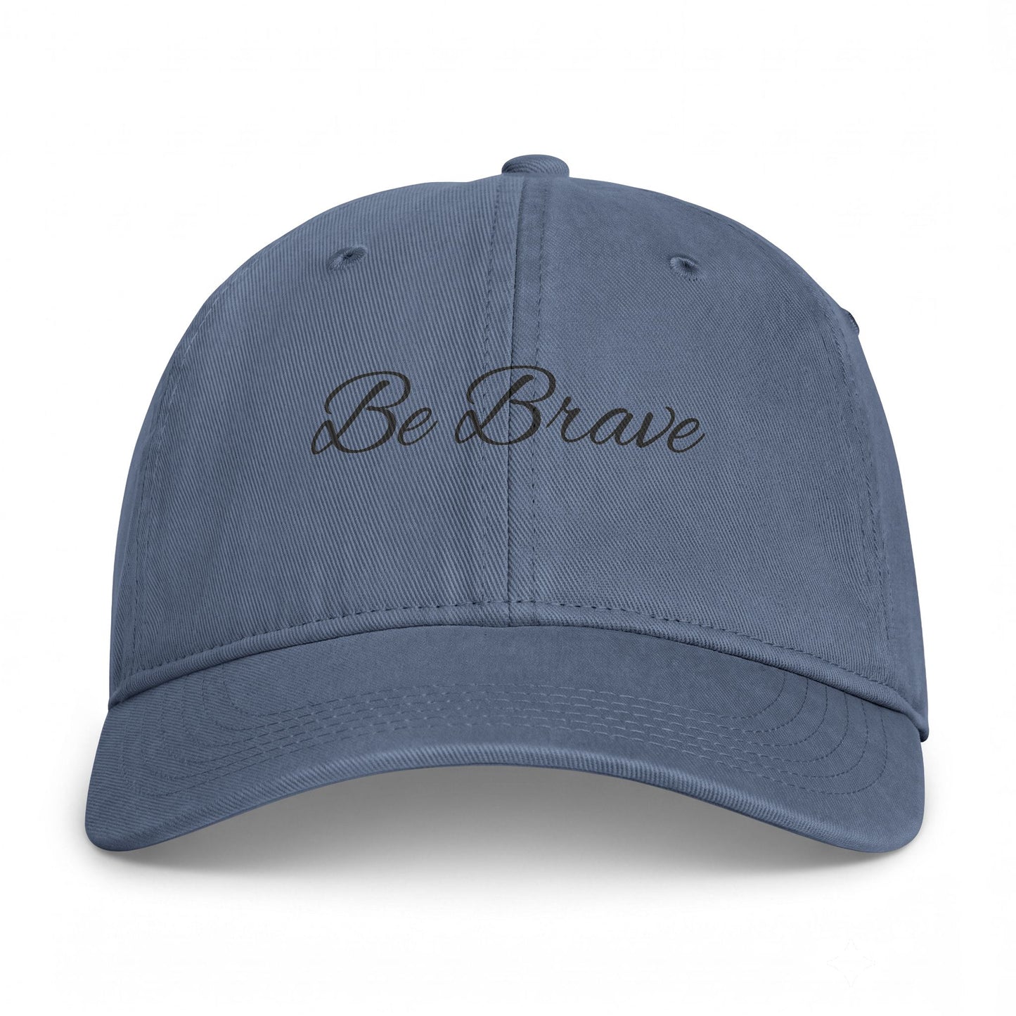 Be Brave Embroidered Coastal Washed Cap — Casual Beach Hat for Everyday Wear