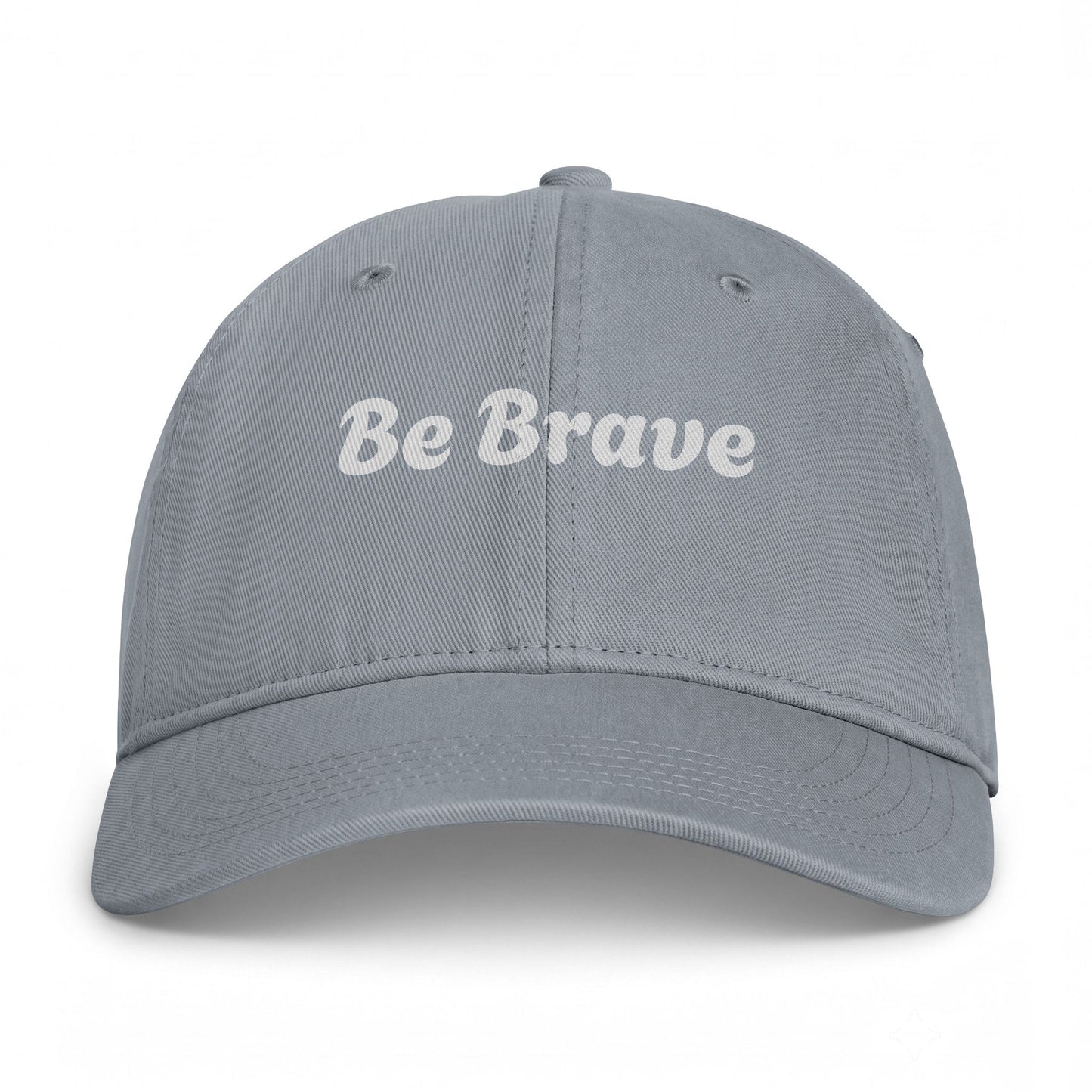 Be Brave Embroidered Washed Baseball Cap
