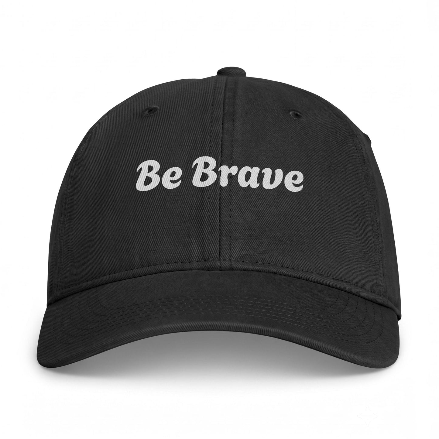 Be Brave Embroidered Washed Baseball Cap