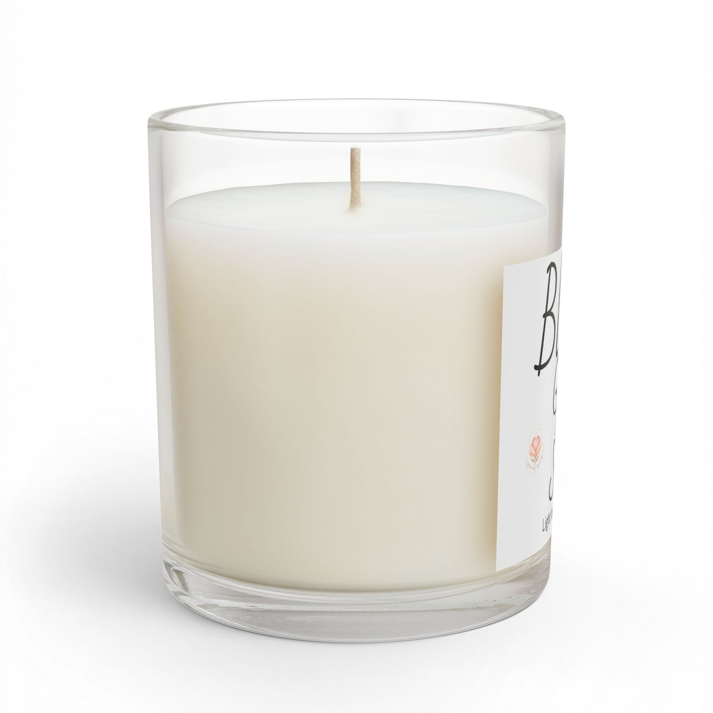Bloom Grow Shine Glass Candle — 'Light for New Beginnings' Scented 11oz