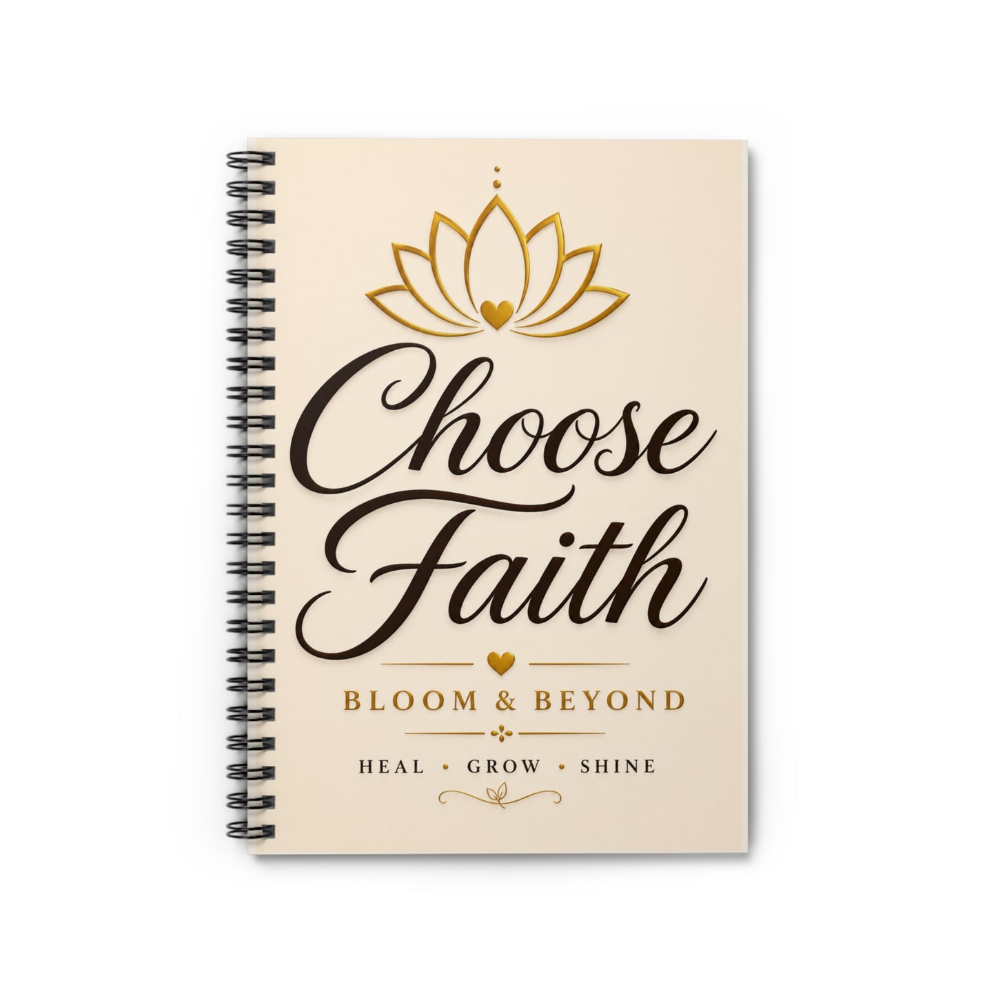Choose Faith Spiral Notebook — Inspirational Journal for Gratitude, Bible Study & Daily Devotions
