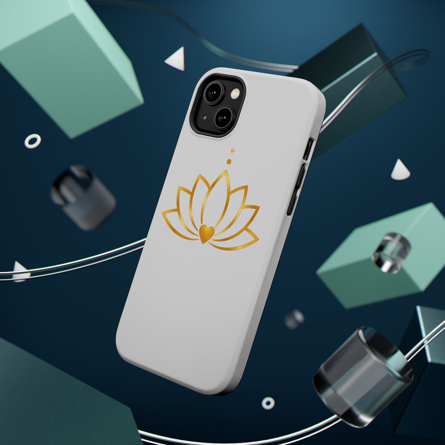 Lotus Heart Magnetic Impact-Resistant Phone Case