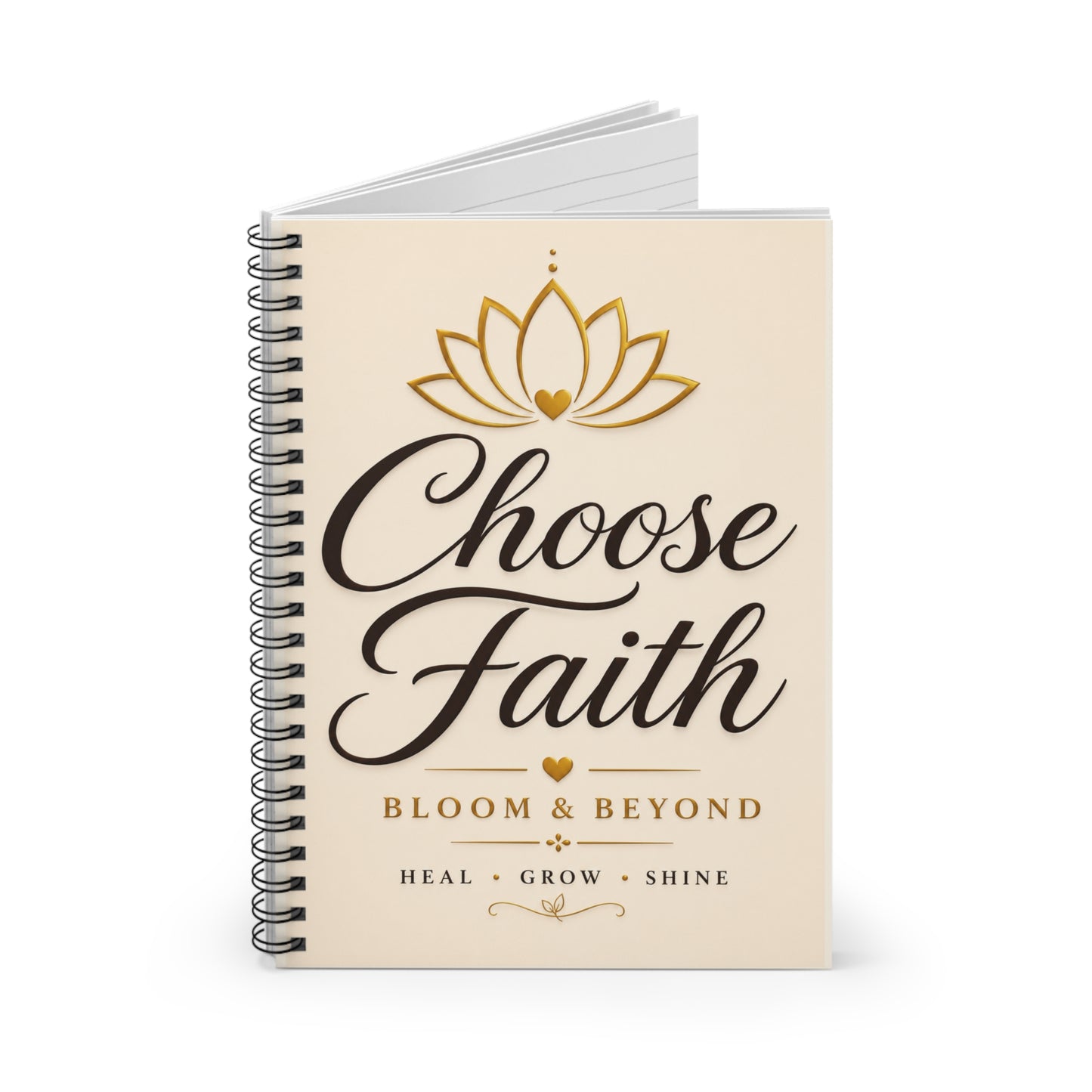 Choose Faith Spiral Notebook — Inspirational Journal for Gratitude, Bible Study & Daily Devotions