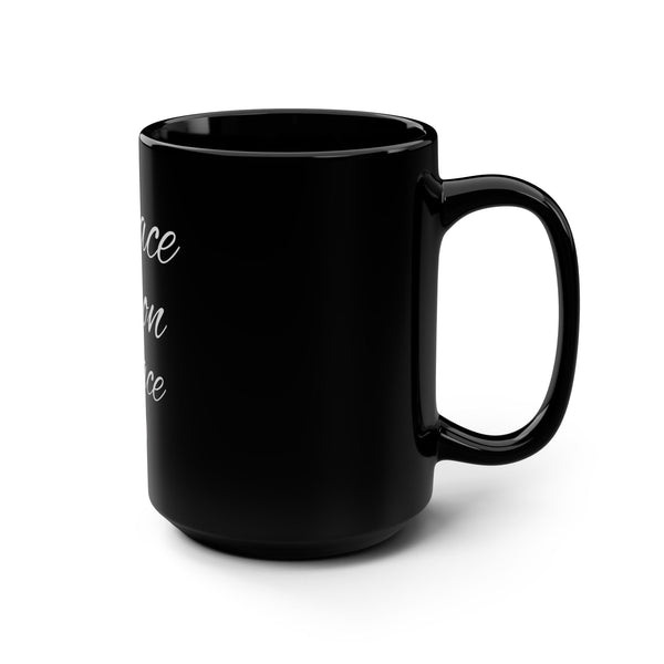 Grace Upon Grace Black 15oz Mug — Inspirational Script Coffee Cup