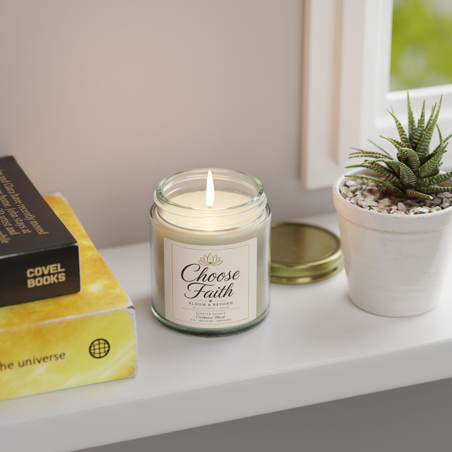 Choose Faith Coconut Apricot Scented Candle (4oz, 9oz)