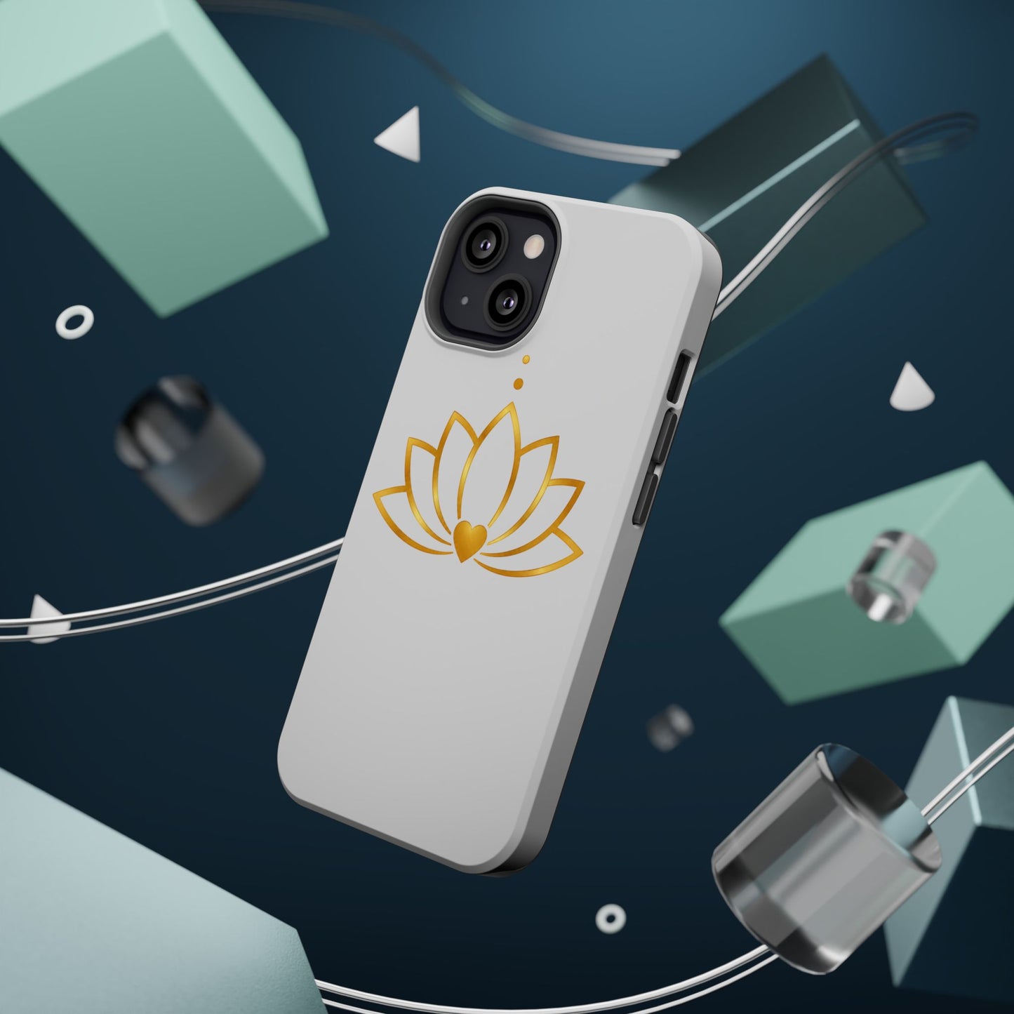 Lotus Heart Magnetic Impact-Resistant Phone Case