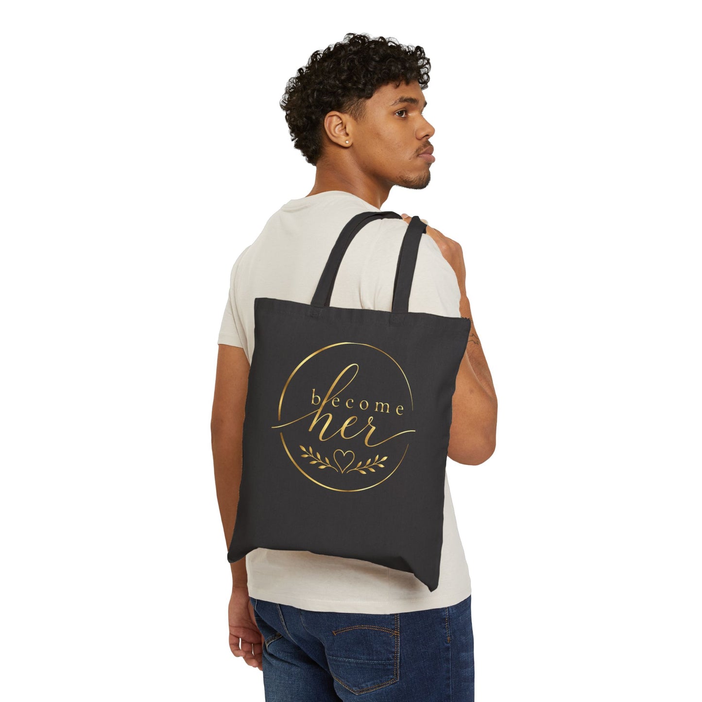 Carry a little encouragement wherever you go with the “Choose Cheer” canvas tote.
