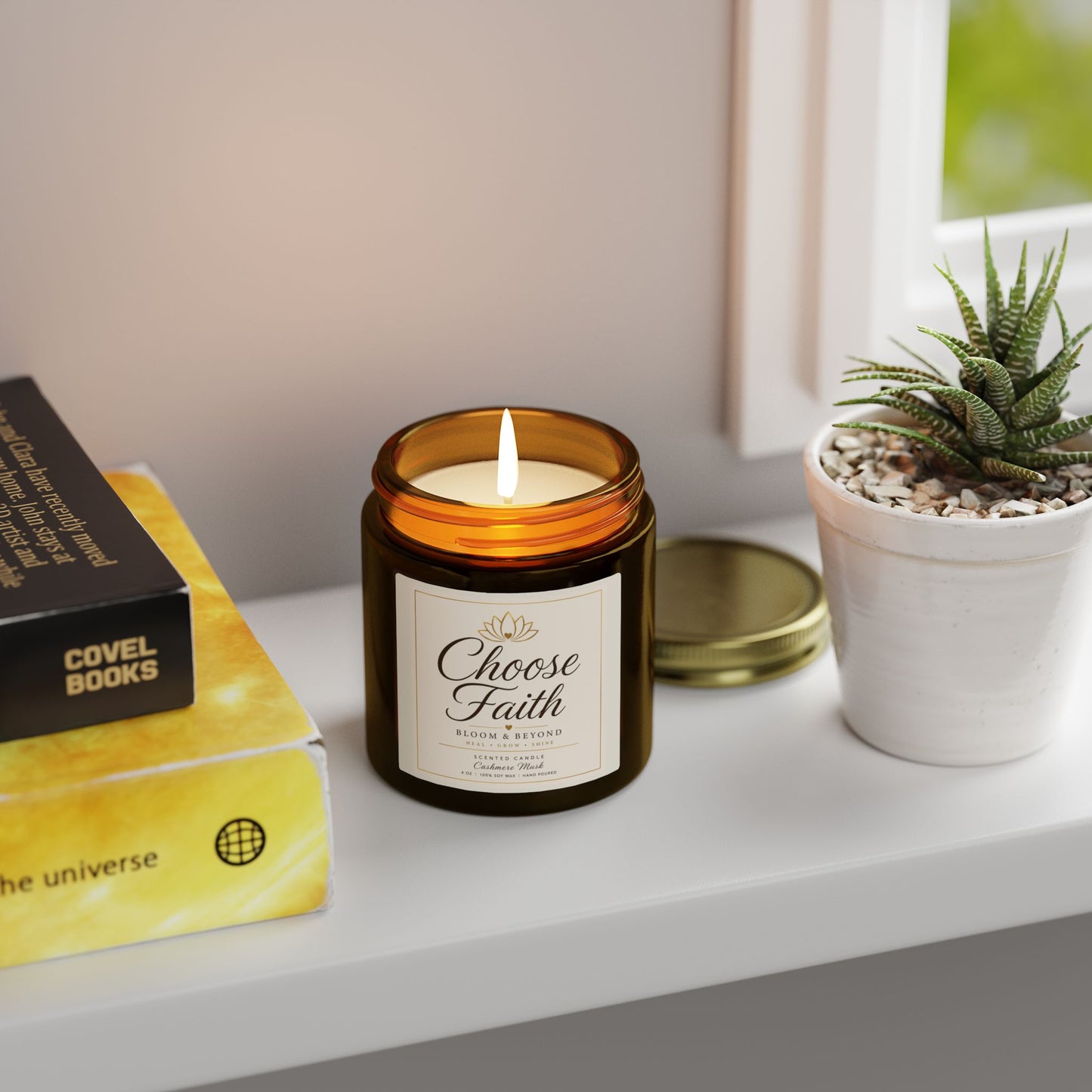 Choose Faith Coconut Apricot Scented Candle (4oz, 9oz)