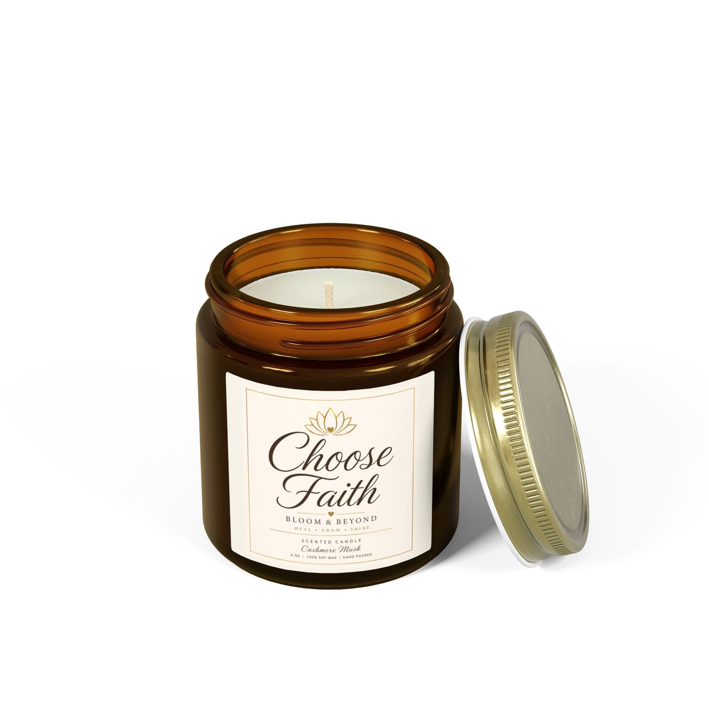 Choose Faith Coconut Apricot Scented Candle (4oz, 9oz)