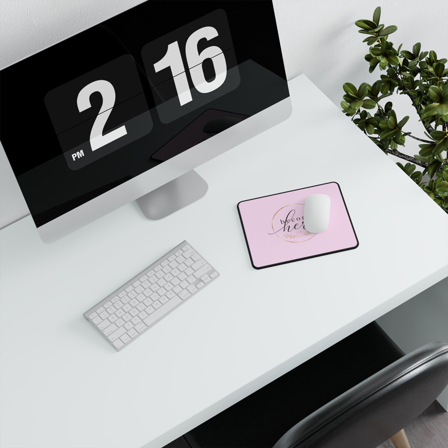 Inspirational 'Become Her' Pink Gaming Mouse Pad