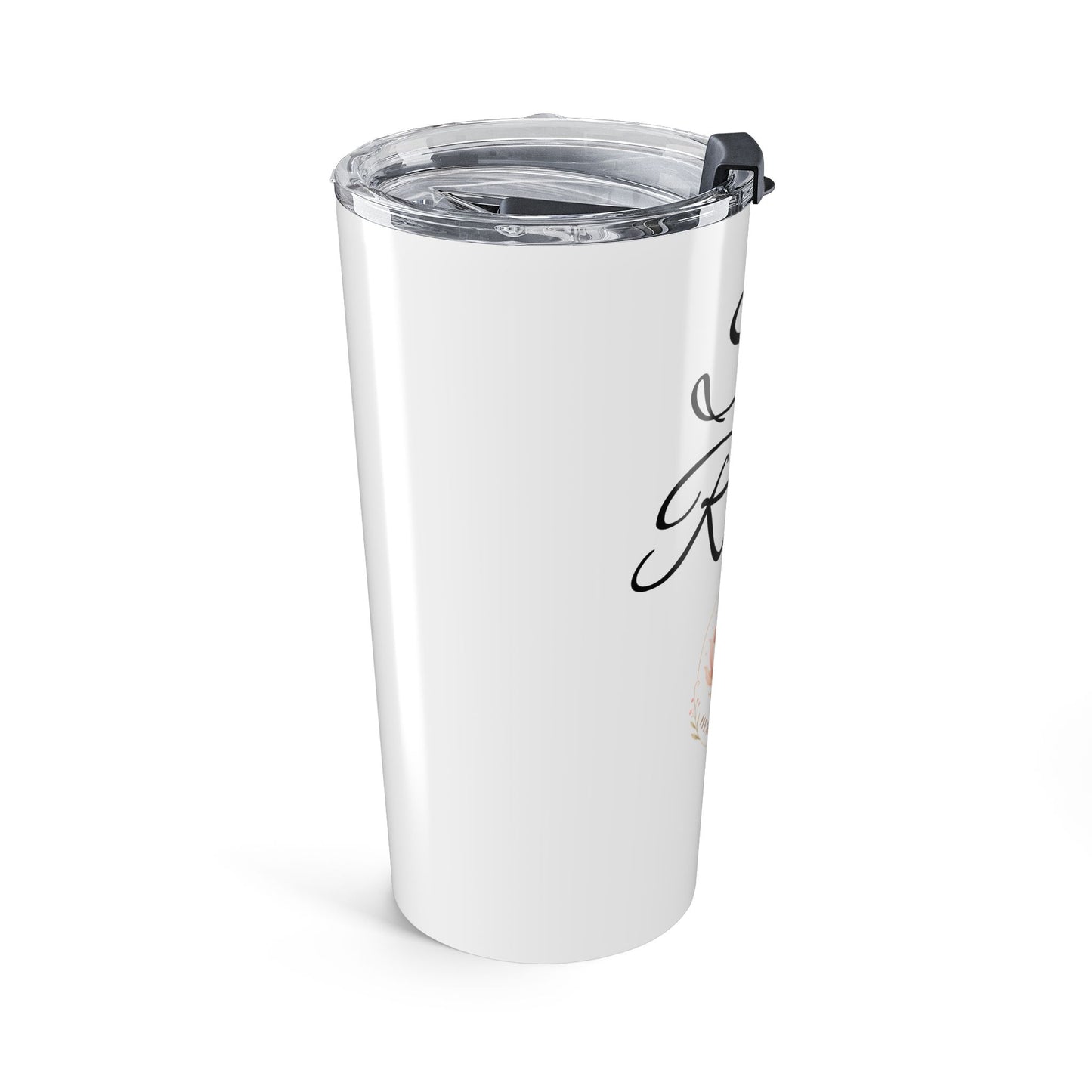 She Rises 20oz stainless steel tumbler/Inspirational travel mug for women.