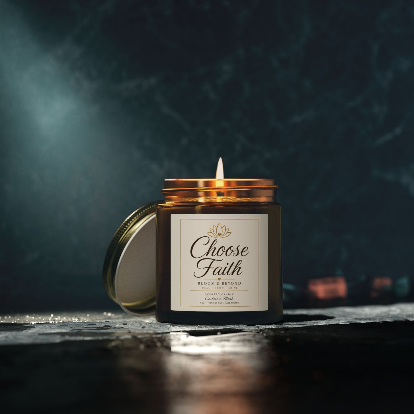 Choose Faith Coconut Apricot Scented Candle (4oz, 9oz)
