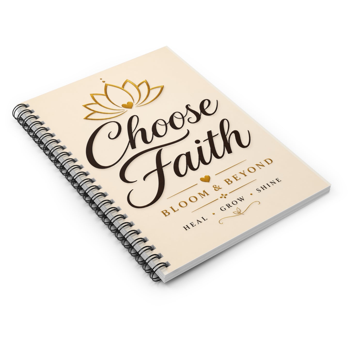 Choose Faith Spiral Notebook — Inspirational Journal for Gratitude, Bible Study & Daily Devotions